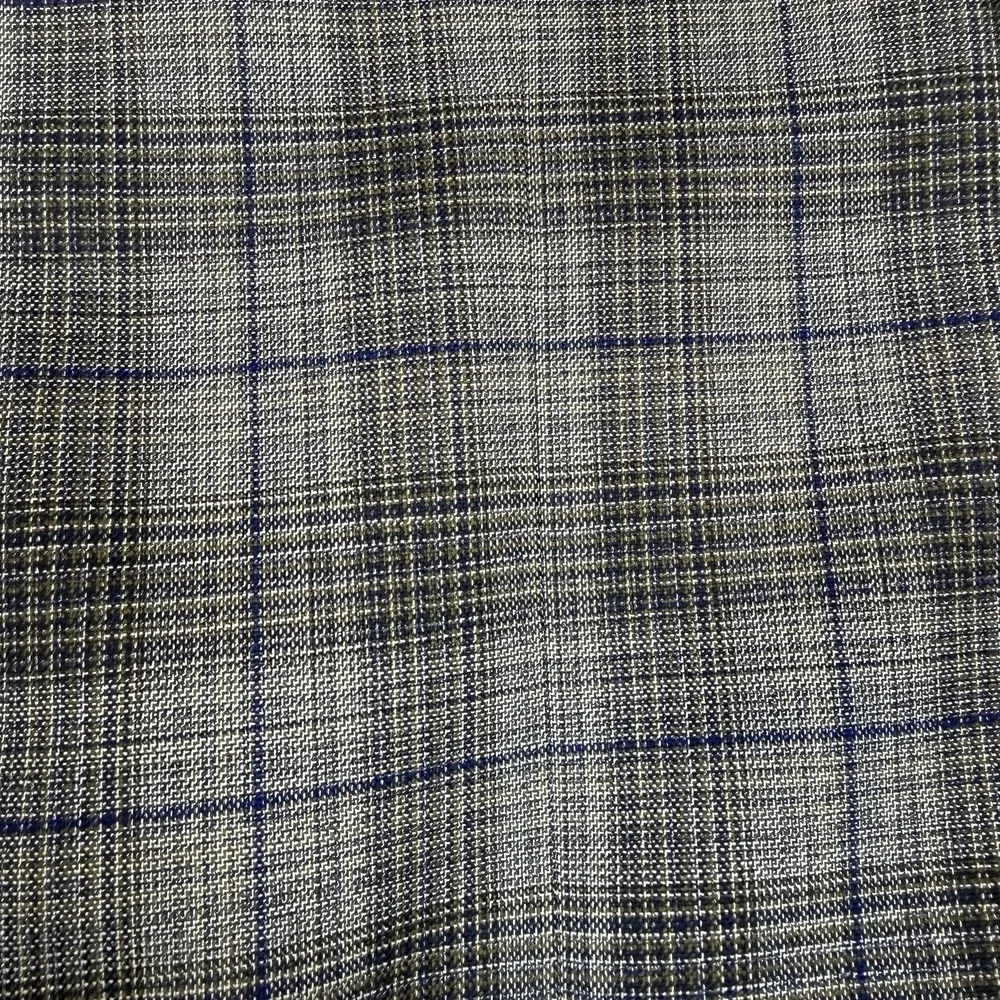 Lauren‎ Ralph Lauren Glen Plaid Blazer 44L Grey Blue Polyester GUC RN90736